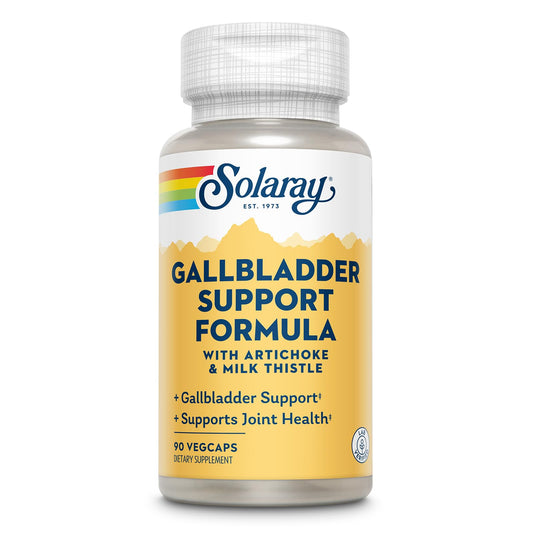 SOLARAY Gallbladder Support bottle promotes daily wellness for a balanced digestive system