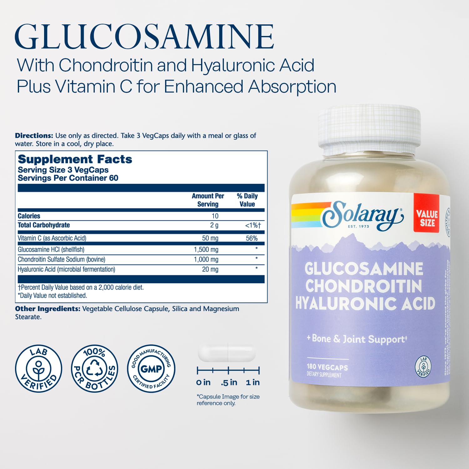 SOLARAY capsules close-up showing vegan capsules for easy daily use