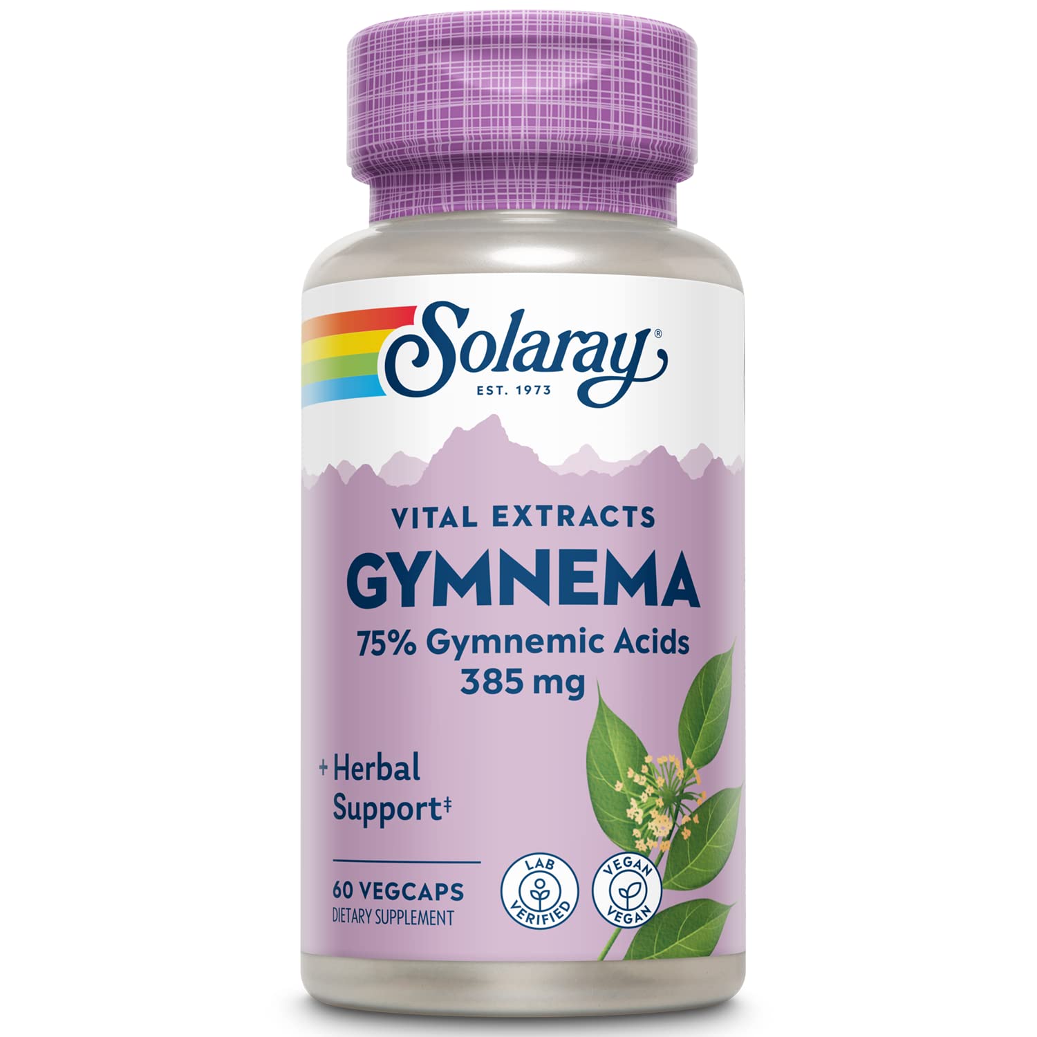 SOLARAY Gymnema Leaf Extract bottle with lasting potency for daily wellness