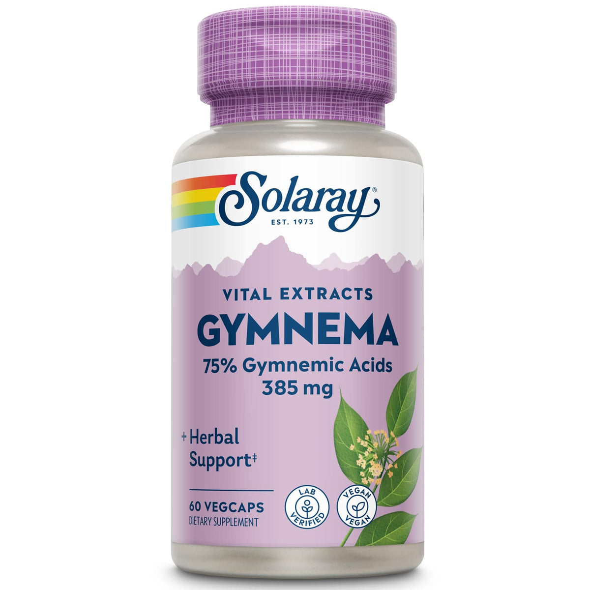 SOLARAY Gymnema Leaf Extract bottle with lasting potency for daily wellness