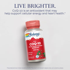 SOLARAY Hawthorn berries blend with CoQ-10 in a bottle for heart-friendly notes.
