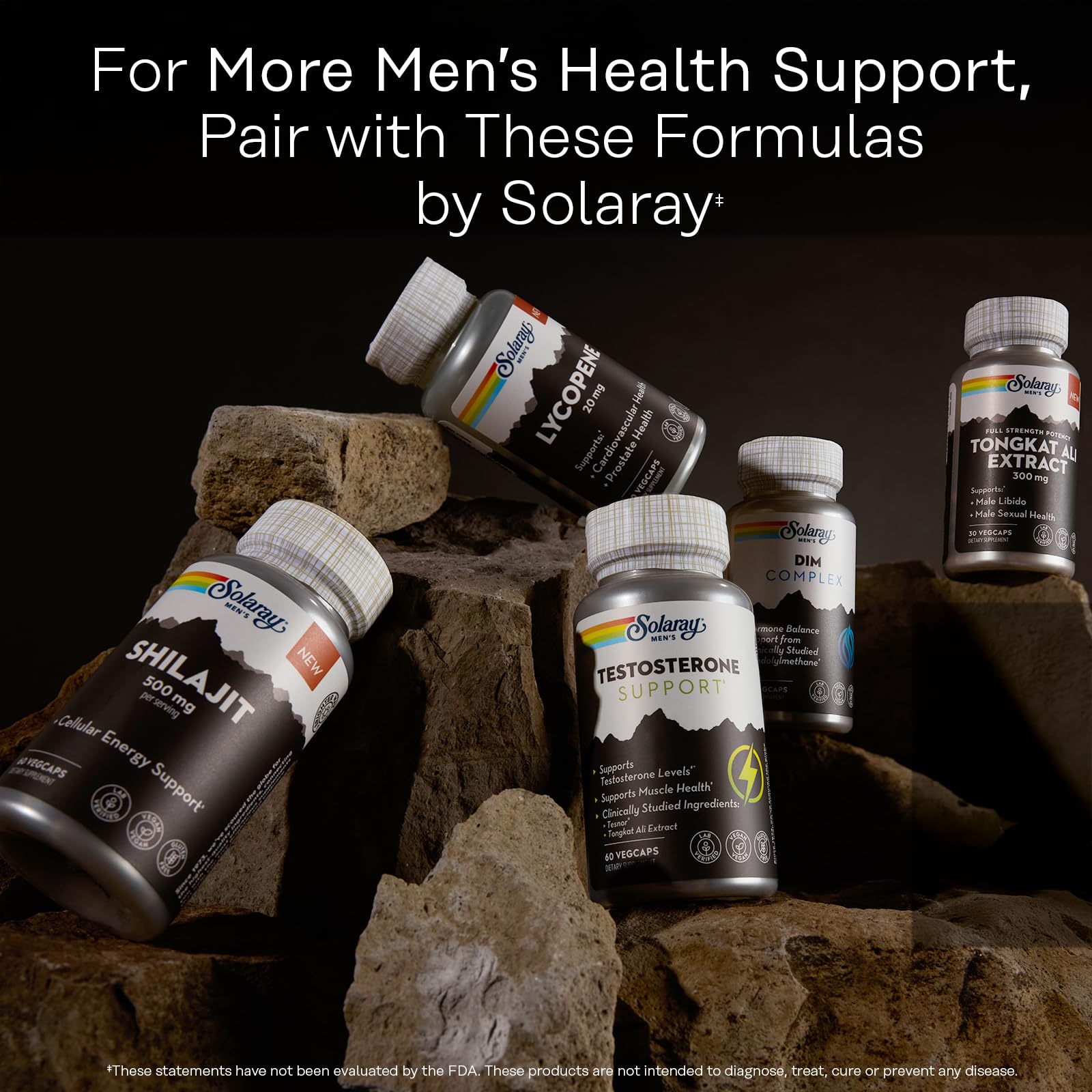 Solaray Lycopene 20mg bottle beside solar panels for eco-conscious production