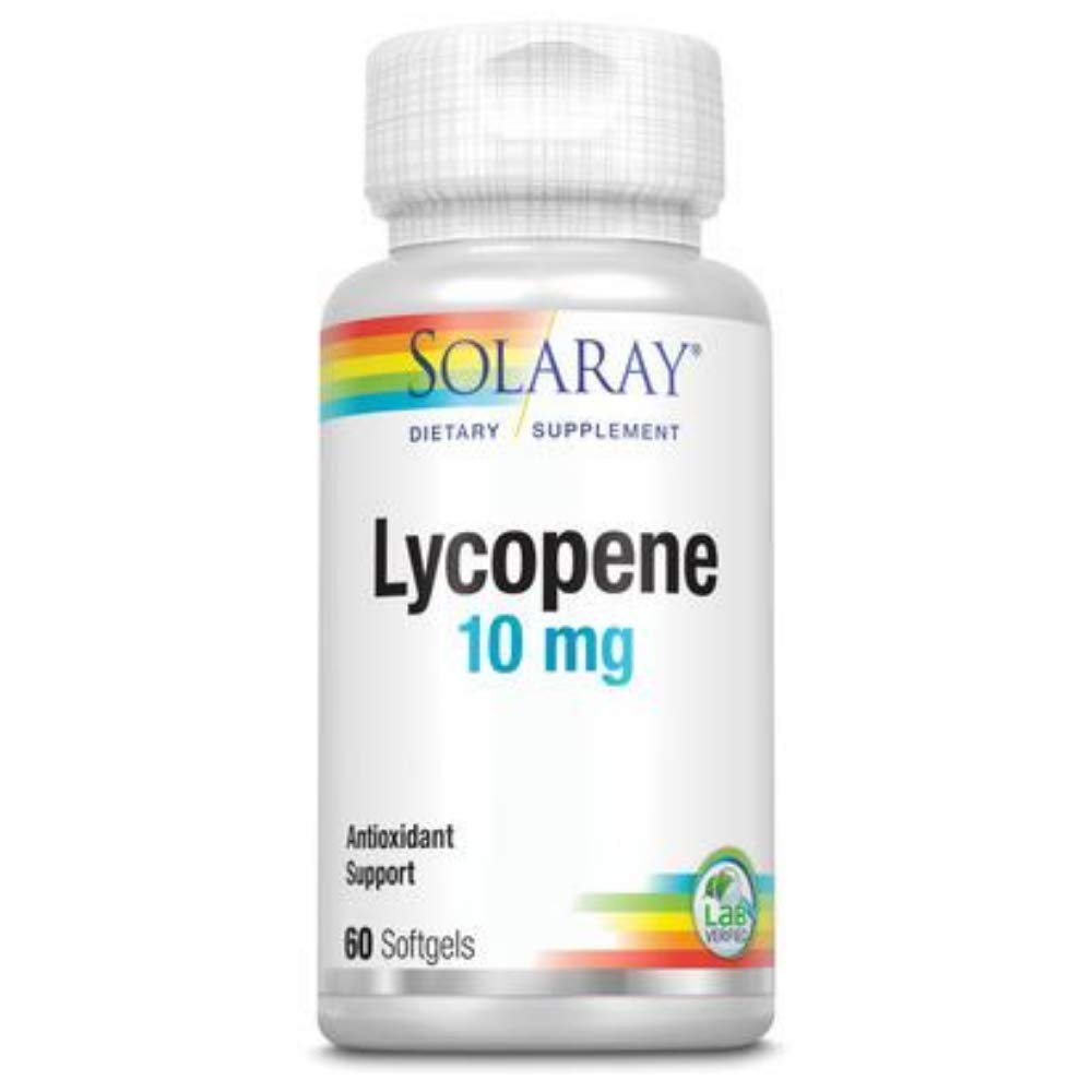 SOLARAY Lycopene softgel bottle for daily antioxidant support