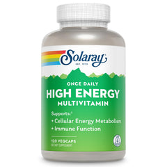 SOLARAY Once Daily multivitamin bottle supports daily energy and wellness.