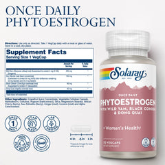 SOLARAY Once Daily Phytoestrogen capsules ready to take as a daily wellness supplement