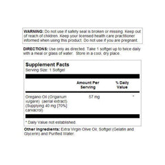 SOLARAY label shows carvacrol content for informed usage.
