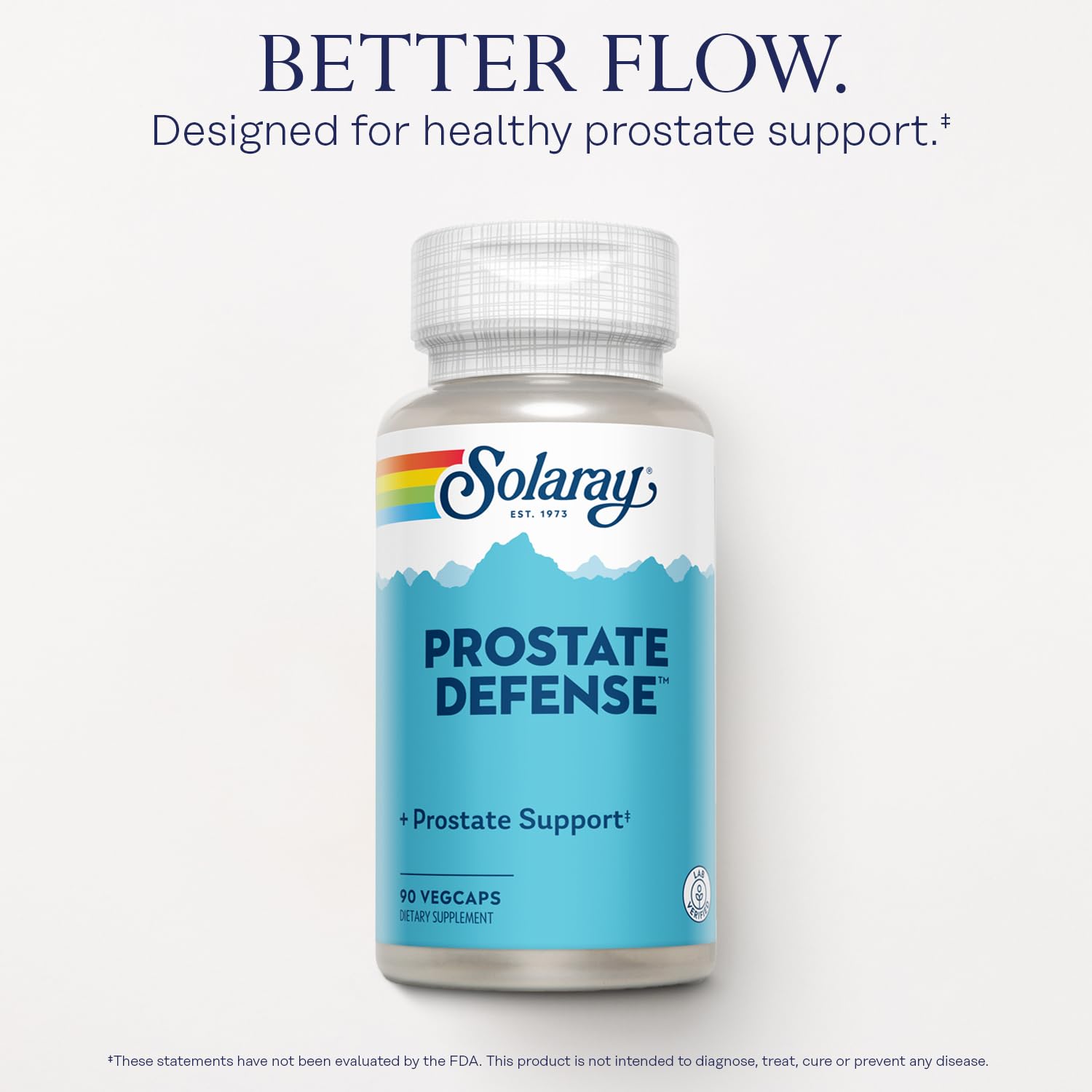 Solaray Prostate Defense label displaying herbal ingredients and ellagic acid