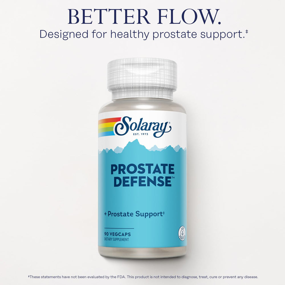 Solaray Prostate Defense label displaying herbal ingredients and ellagic acid