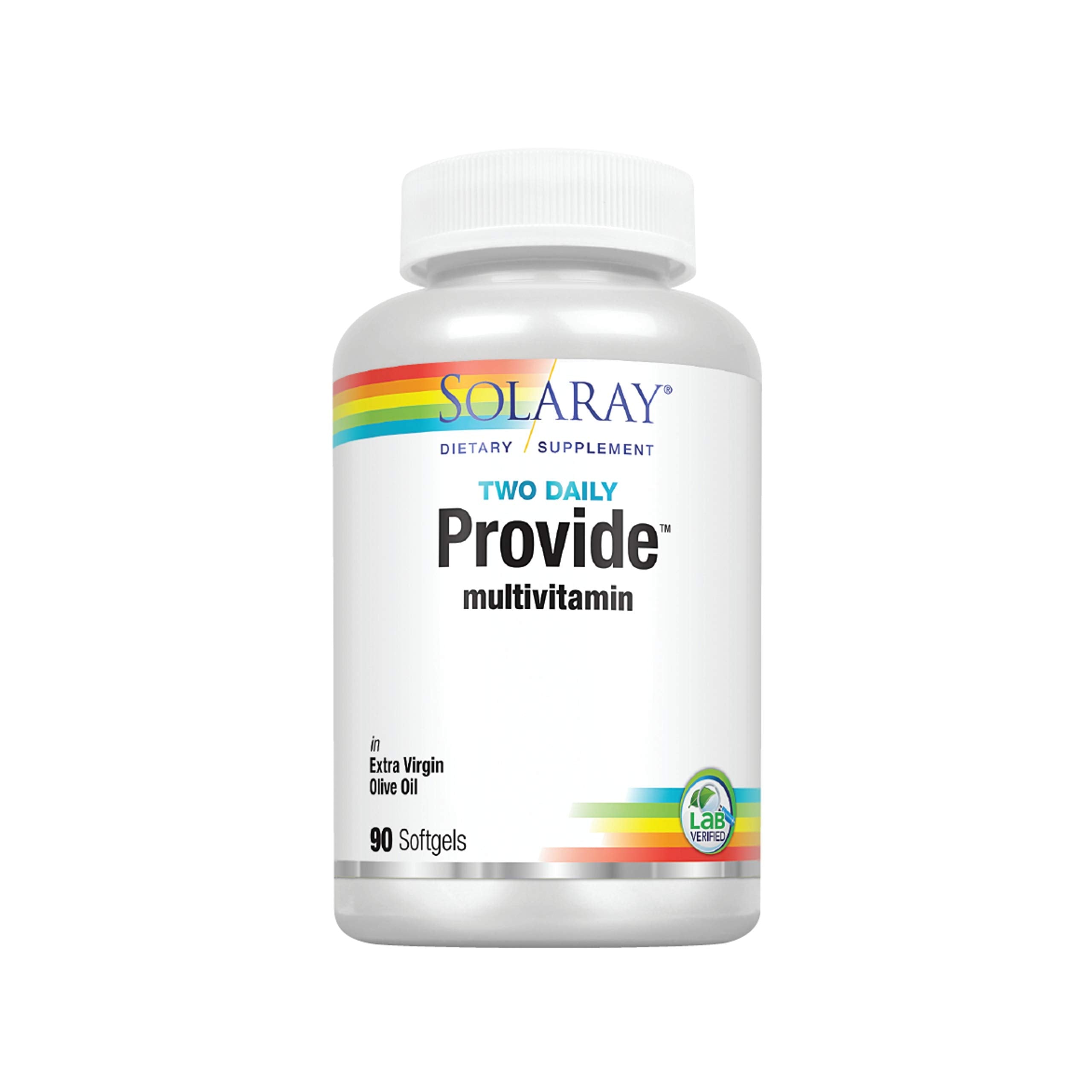 SOLARAY Provide Multivitamin bottle visual showing daily essential nutrients.
