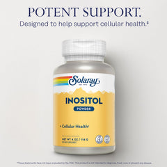 SOLARAY Inositol powder serving size on a spoon