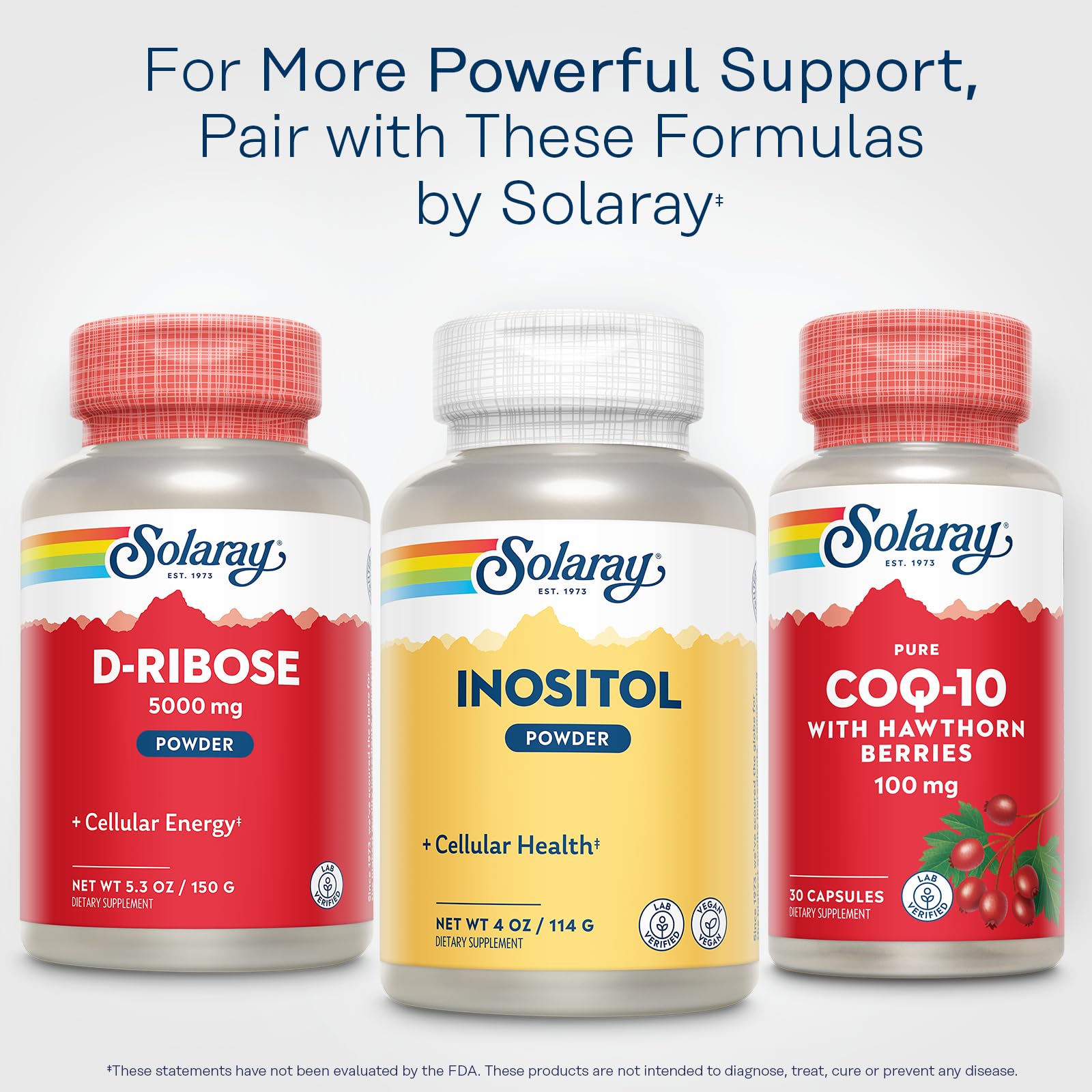 SOLARAY Pure Inositol Powder packaging made from recycled resin