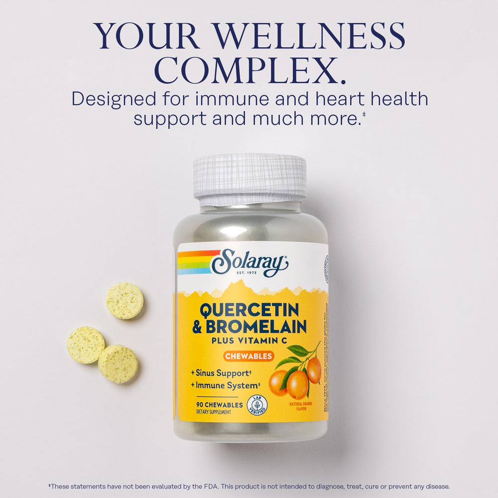 Ingredient blend of quercetin, bromelain, and vitamin C for antioxidant support.