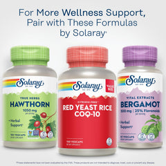 SOLARAY Red Yeast Rice Plus CoQ10 facility image signals GMP-tested quality.