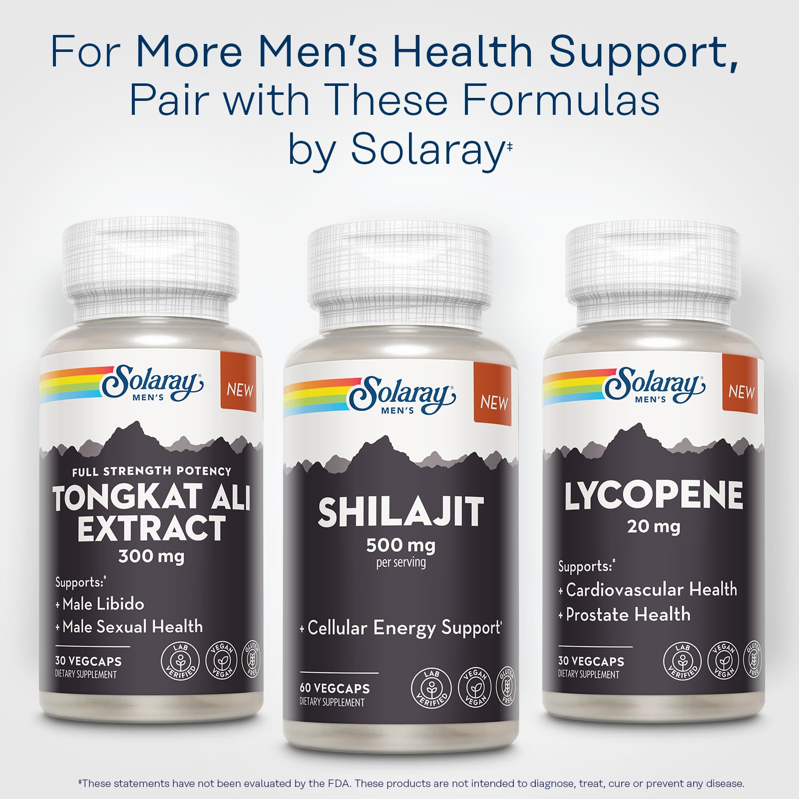 SOLARAY serving illustration shows 30 servings per container.