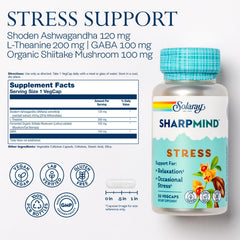 SOLARAY SharpMind bottle-back image with supplement facts and directions for use.