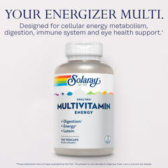 SOLARAY Spectro Energy bottle label close-up highlighting full-spectrum nutrients.