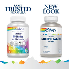 Solaray Spectro Woman capsules highlight a broad spectrum of vitamins and minerals for women's health