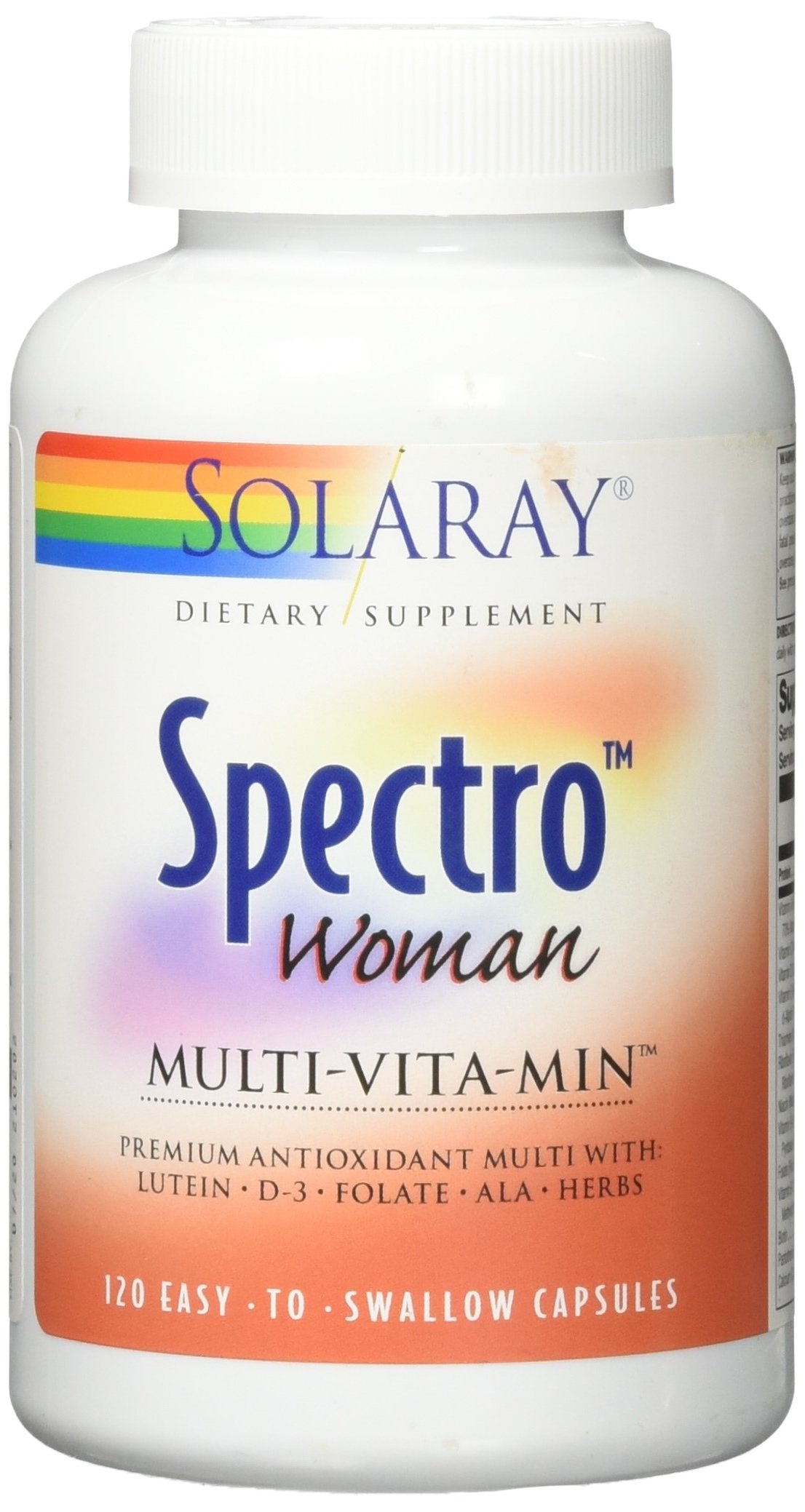 Solaray Spectro Woman label underscores quality and ingredient transparency for informed daily supplementation