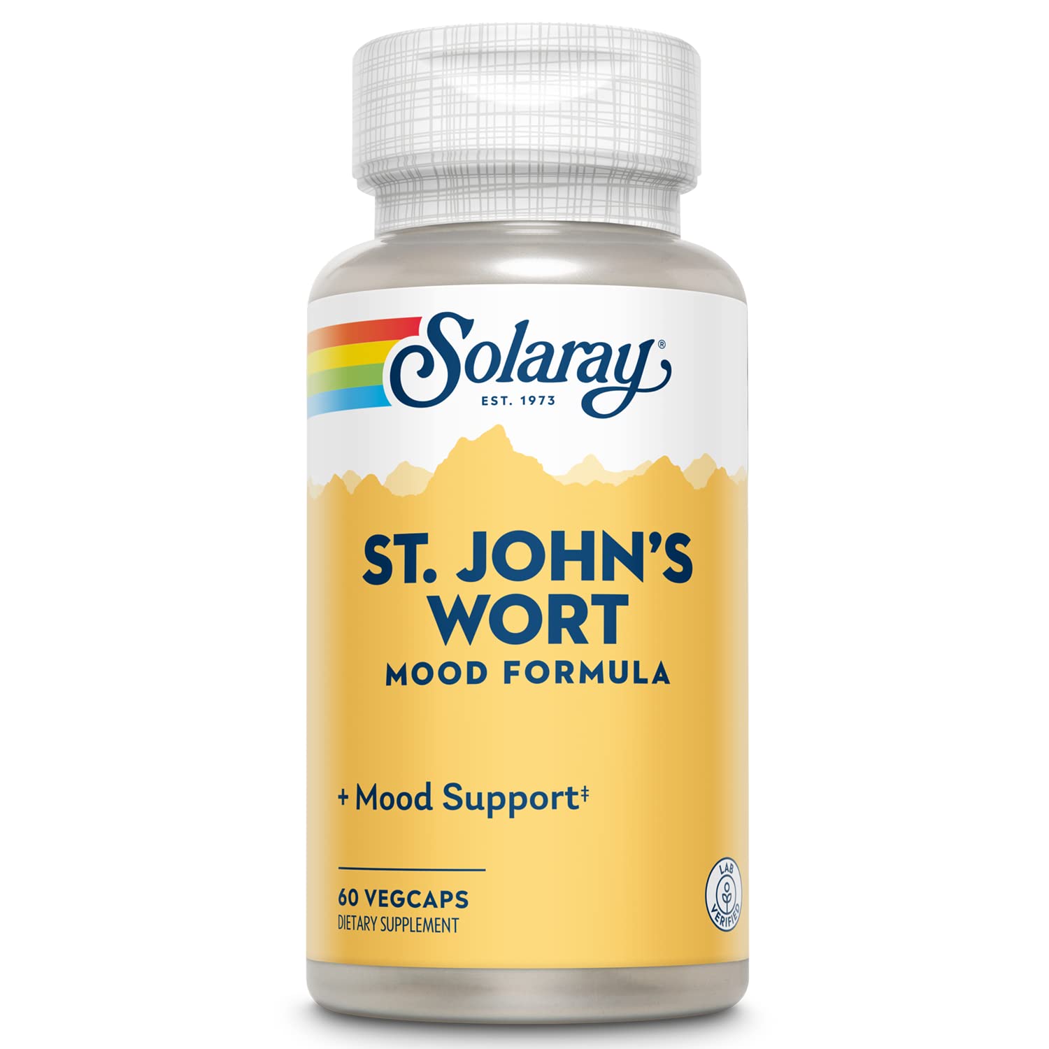 SOLARAY St. John's Wort 900 mg capsules bottle for daily wellness support.