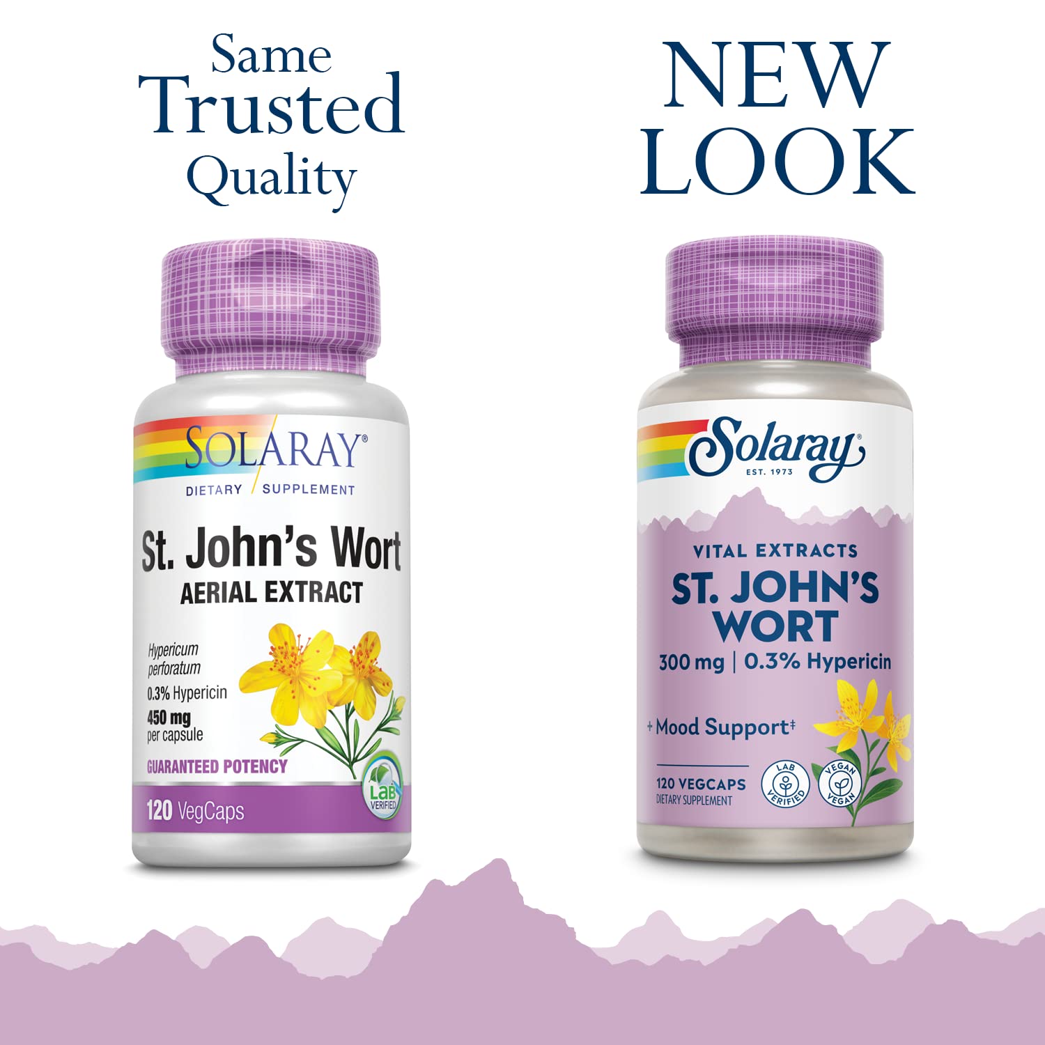 Solaray St. John's Wort Aerial Extract lab-verified label ensures potency.