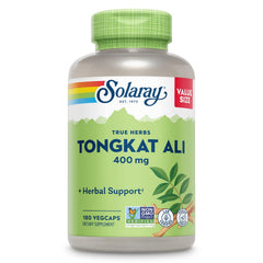 SOLARAY Tongkat Ali 400 mg bottle ready for daily vitality support.