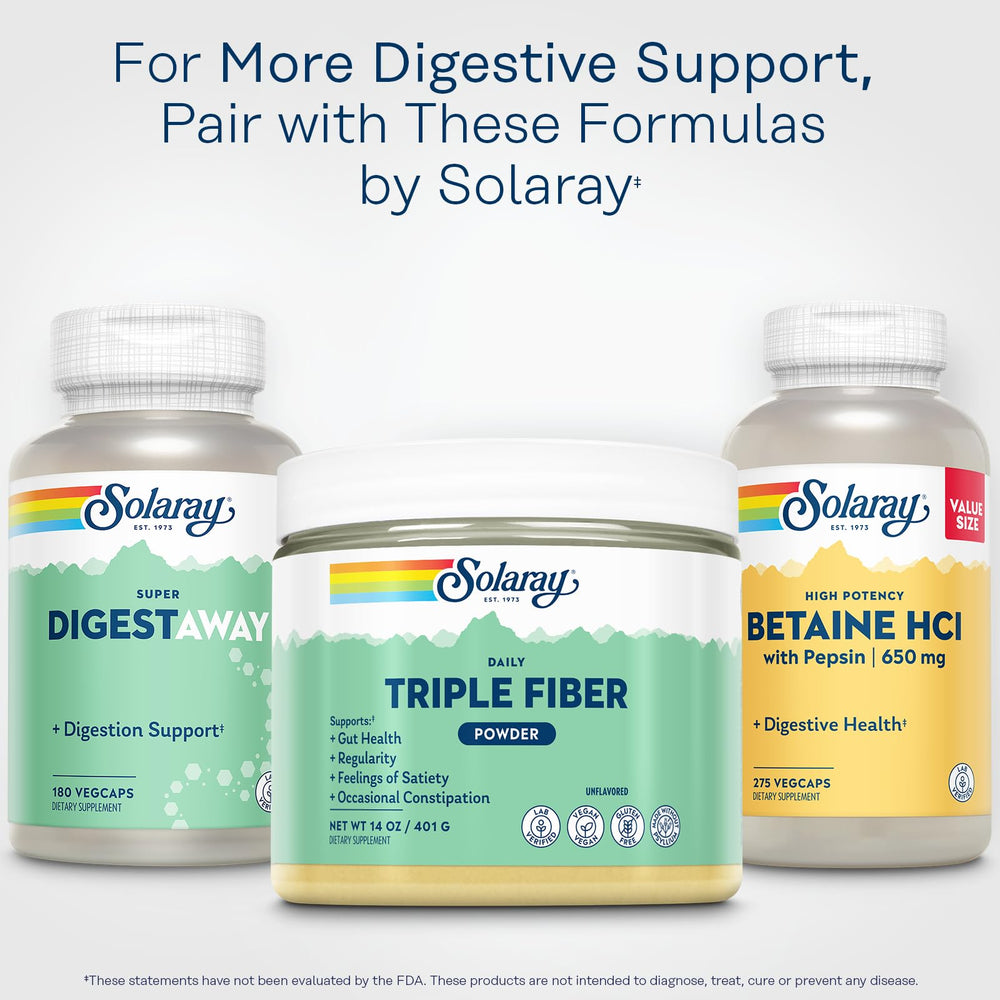 SOLARAY Triple Fiber Powder serving on a kitchen counter for daily routine