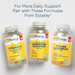 SOLARAY Vitamin B Complex bottle packaging; includes 60-day money-back guarantee for confidence.