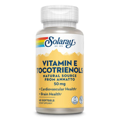 SOLARAY Vitamin E Tocotrienols 50mg bottle pour demonstrates daily-use practicality.
