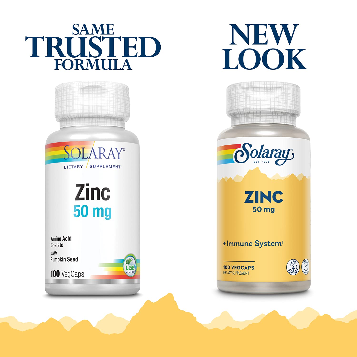 Solaray Zinc 50 mg Veg Caps capsule closeup highlighting easy-to-swallow form