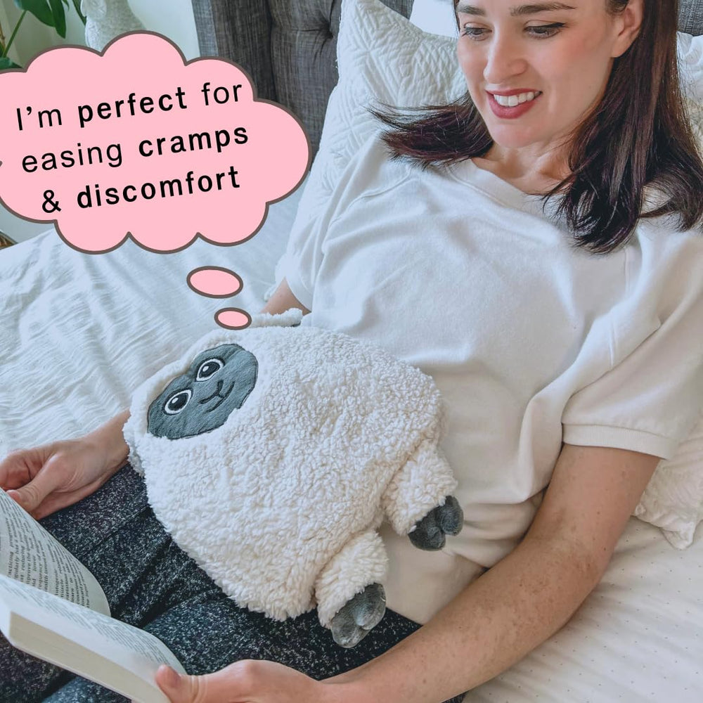 Solayman's Cozy Sheep lavender buds inside provide calming aroma during heat therapy.