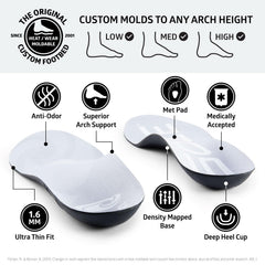 SOLE Active Thin Insole heat-mold session customizes arch height for better fit.