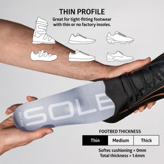 SOLE metatarsal pad design promotes neutral alignment during activity.
