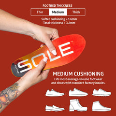 SOLE Performance insole zero-drop platform and deep heel cup for better posture