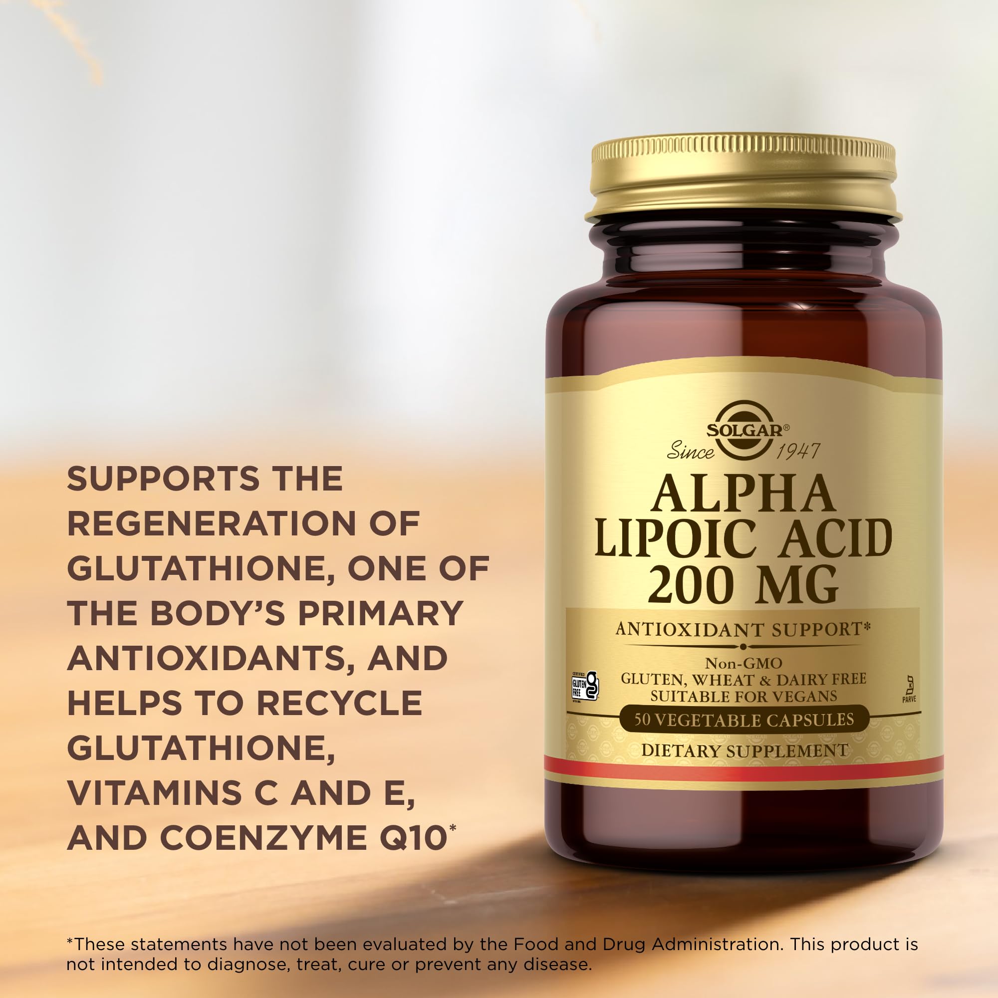 Solgar Alpha Lipoic Acid 3-pack packaging demonstrates value and convenience.