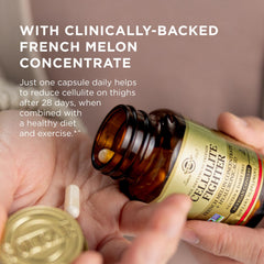 Solgar Cellulite Fighter French Melon Concentrate supports skin vitality.