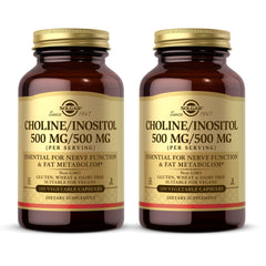 Solgar Choline/Inositol bottle cap close-up for daily dosing.