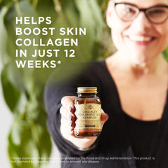 Solgar supplement facts panel with vitamin C emphasis on collagen formation