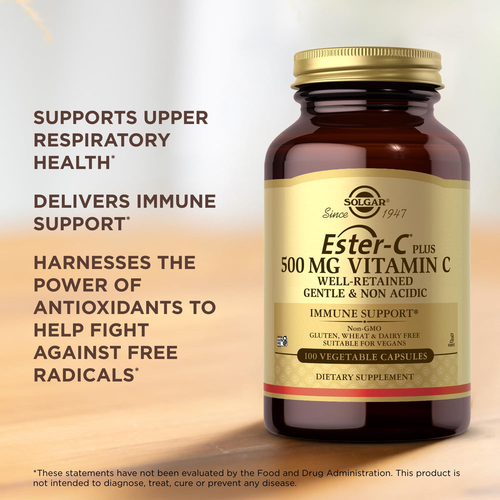 Solgar Ester-C Plus rose hips image conveys natural antioxidant companions for vitamin C.