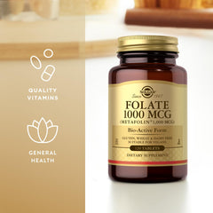 Solgar Folate vegan and kosher symbols on label