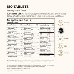 Close-up of Solgar VM-75 tablets showing compact daily nutrients