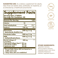 Solgar bottle label shows shellfish-free formula and clean ingredients.