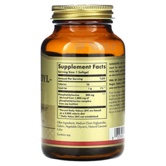 Solgar Phosphatidylserine label close-up shows gluten-free and dairy-free features.