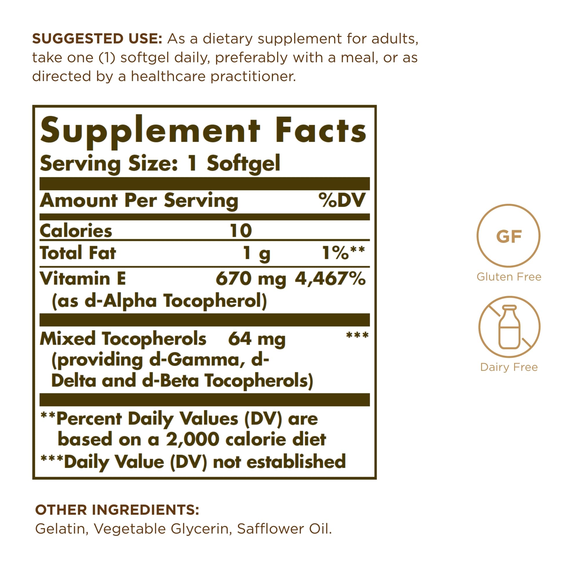Solgar Vitamin E 670 mg capsules closeup highlights oil-based softgels for absorption