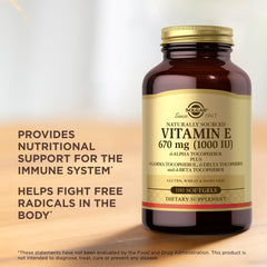 Solgar Vitamin E 670 mg pack-shot emphasizes 2-pack value