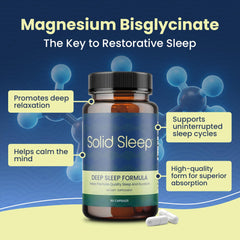Illustration of magnesium bisglycinate helps convey mineral-based relaxation.