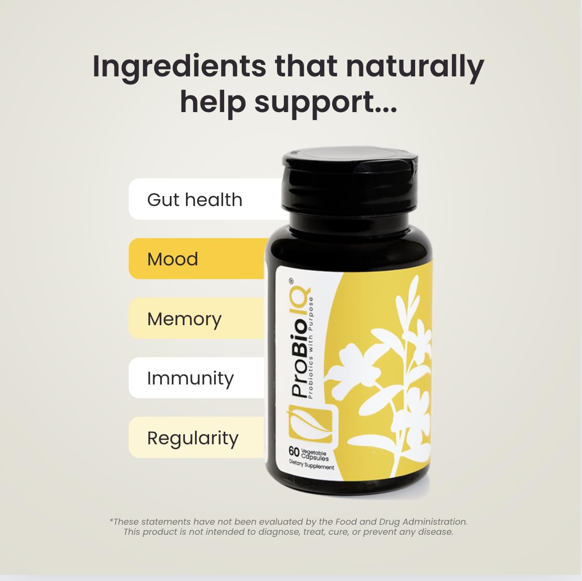 Solle Naturals ProBio IQ daily-use capsules shown for routine wellness