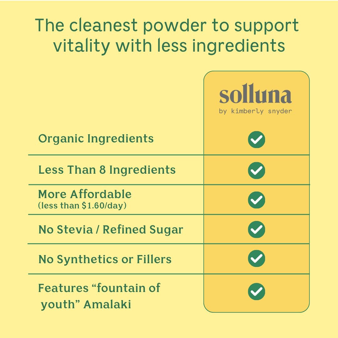 Solluna Greens Superfood Powder packaging ready for daily use