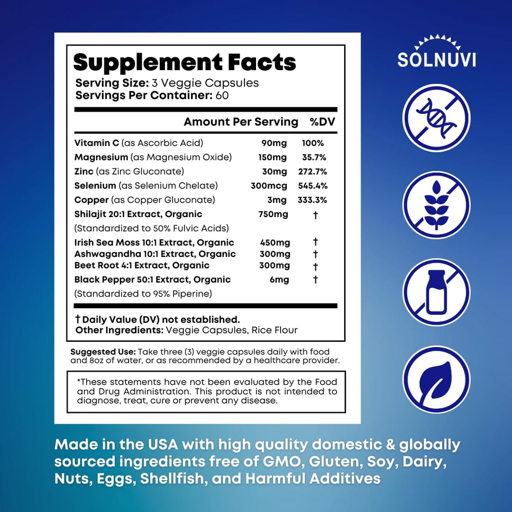 SOLNUVI capsules being poured to show easy daily supplement routine.