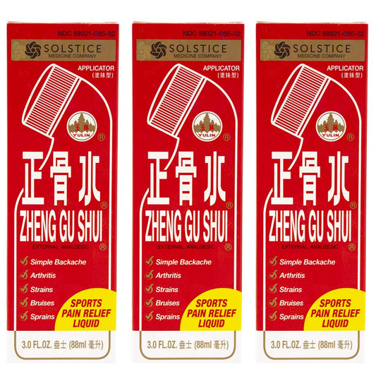 Solstice Medicine Company Zheng Gu Shui roll-on bottle 3 pack ready for quick temporary relief