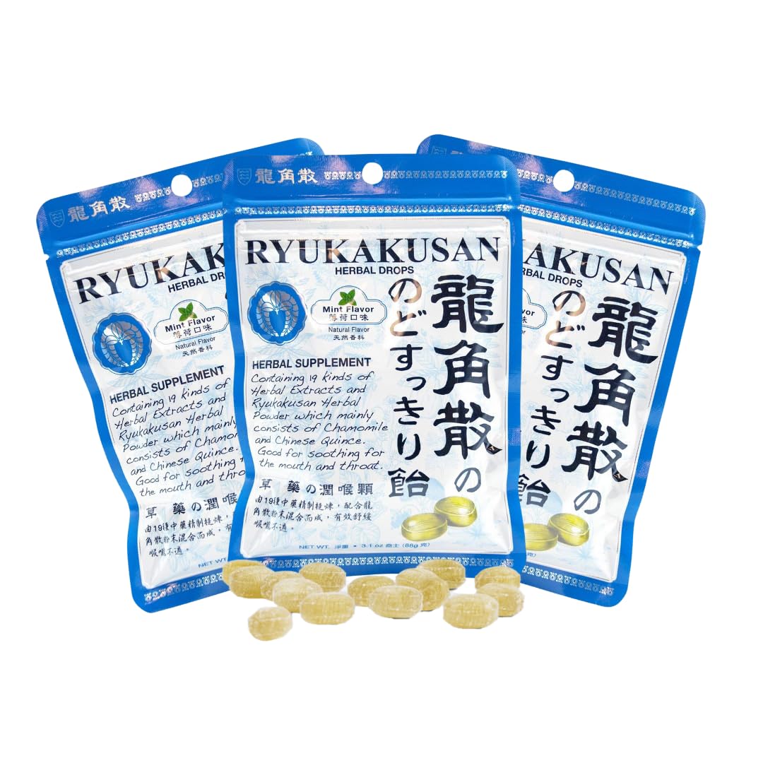 Solstice Ryukakusan mint drops in travel packaging for on the go use